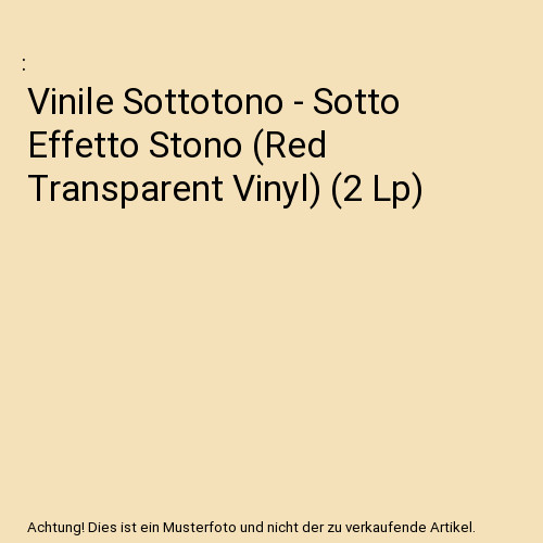 Vinile sottotono sotto - sottotono,