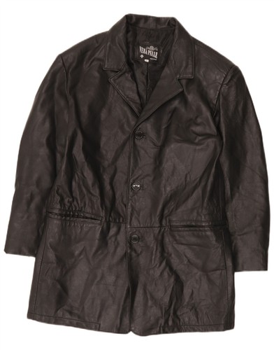 Vintage mens button leather - 3,