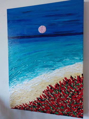 Quadro moderno dipinto mano - quadro,