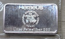 Heraeus 1 oncia argento fine