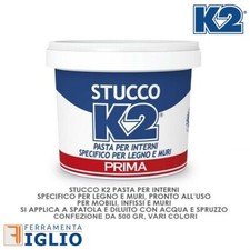 Stucco K2 Pasta per Interni Restauro Legno Muri Pronto All'uso 500gr VARI COLORI