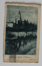 1924 Cartolina AQUILEIA+La BASILICA+disegna G.BALDASSINI+viaggiata-e961