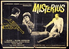 MISTERIUS Les magiciennes GEMELLE KESSLER RARA FOTOBUSTA ORIGINALE AFFICHE 1961