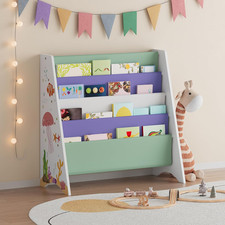 Libreria Montessori per Bambini Con Contenitori in Tessuto Colorati Scaffale Fro