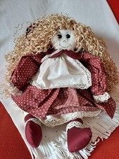 Bambola fatta a mano in stoffa alta 60 cm., come nuova