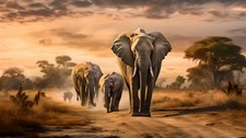 African Elephant Landscape