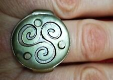 Anello Triskell TRISKELE Fascia doppia lastra in Rame e Ottone Uomo Donna Unisex