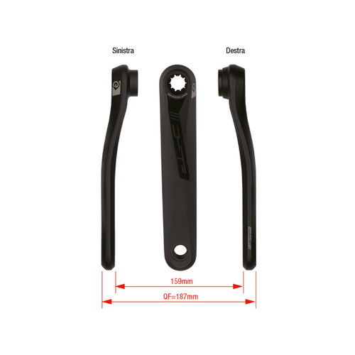 Coppia pedivelle 165mm bike - pedivelle, e-bike