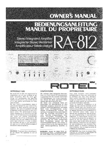 Rotel 812 amplificatore - rotel,