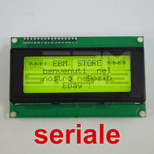 Display SERIALE VERDE 20x4 - PCF8574 retroilluminato I2C per arduino - ART. Z020