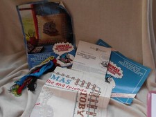 KIT PUNTO CROCE STAMPATO MOTORE SERBATOIO TWILLEYS THOMAS CUSCINO ANTERIORE VINTAGE