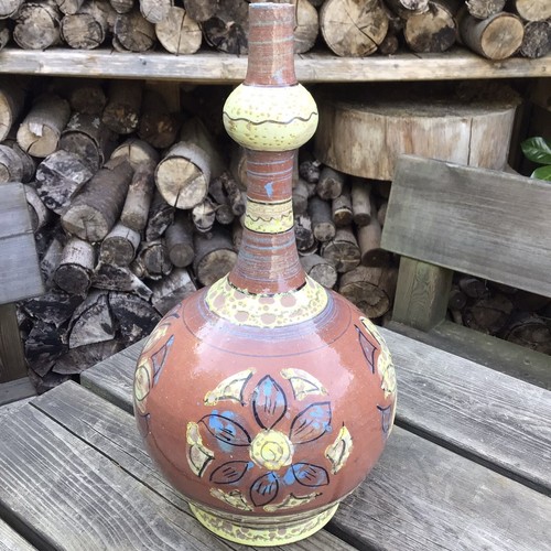 Grande vaso bottiglia - , smaltato