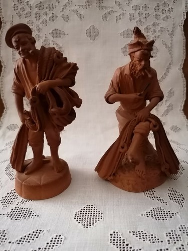 Coppia statuine terracotta