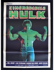 manifesto L'INCREDIBILE HULK bill bixby lou ferrigno supereroi marvel A394