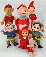 Ginocchiere feltro natalizio elfi pixies Giappone vintage Giappone Napco lotto pixie elfo