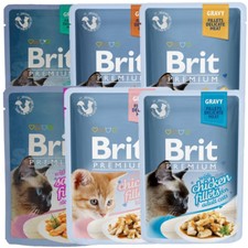85 g Brit Cat cibo umido Gravy cibo per gatti sacchetti freschi tutti i gusti