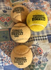 Palline Palle Da Tennis Vintage Ball Balls Old 70 s Pirelli Bianche White Epoca