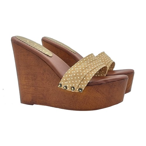 Zeppe color taupe - , pois