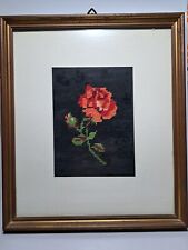 Quadro a uncinetto fiore rosa