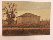 quadro Pittore Vittorio Girolomini - Olio Su Tavola - Motivo Autunnale 