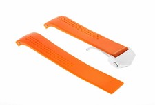 CINTURINO ELASTICO 20MM PER TAG HEUER CARRERA CALIBRO 5 CV2010,CV2011 CHIUSURA ARANCIONE