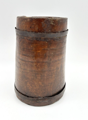 Antico contenitore legno - contenitore, e