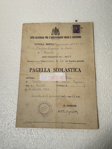 Pagella scolastica vecchio - scolastica,