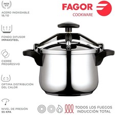 FAGOR Fagor Clásica Bombe 8 Pentola A Pressione 8 L, Induzione, Acciaio Inox.