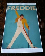 STAMPA ARTISTICA SU TELA FREDDIE MERCURY!!!  11x17!  REGINA!  RAPSODIA BOHEMIEN!