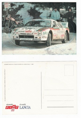 Cartolina adesivo lancia - cartolina, rally