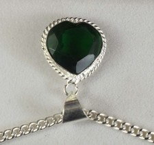 Ciondolo 21,55 Ct Verde Naturale Smeraldo Forma Cuore Gemma Certificato...