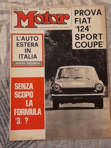 Motor 1967 fiat 124 sport - 1967,
