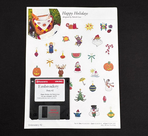 Disco ricamo happy holidays - disco,
