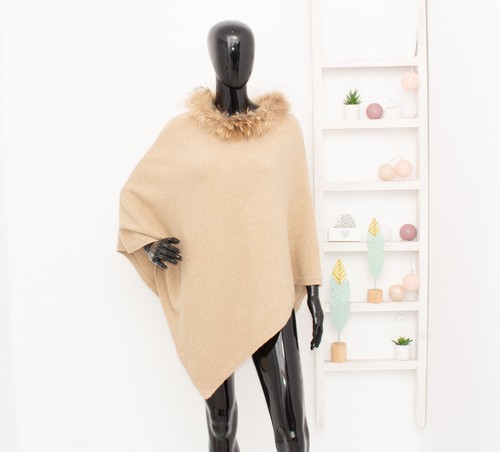 Poncho pelliccia tricot - in, di