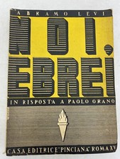 ABRAMO LEVI - NOI, EBREI - CASA EDITRICE PINCIANA ROMA