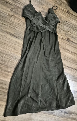 Abito midi oysho raso verde - abito,