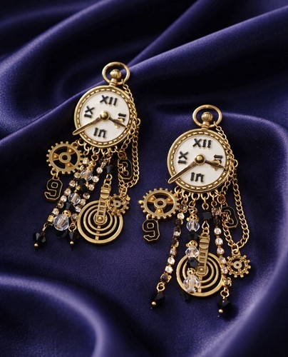 Orecchini orologio retrò