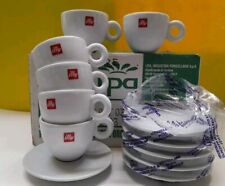 ILLY CAFFÈ 6 TAZZE CAPPUCCINO CON PIATTO TAZZA CM.7,5X8