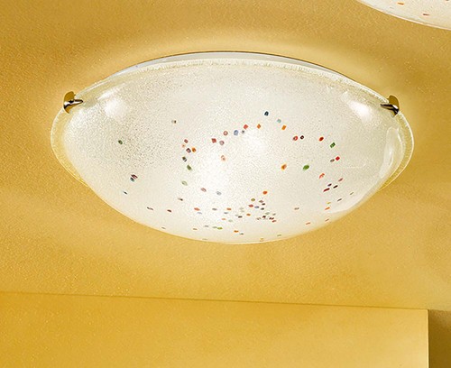 Plafoniera vetro con - in,