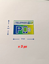 3 Pezzi Adesivo TELEPASSPAY Interno Vetro Sticker TELEPASS PAY Parcheggio sosta