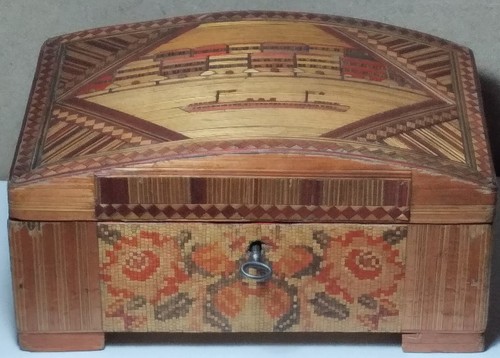 Antica scatola legno con - scatola,