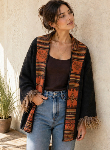 Rare gilet long boho - 🧡rare,