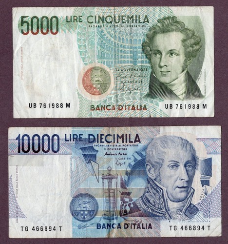 Banconote italia 5000 - banconote,