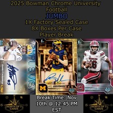 Fernando Mendoza 2025 Bowman Chrome University Football JUMBO 1X Case BREAK #2