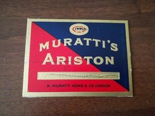 RITAGLIO PACCHETTO DI SIGARETTE ETICHETTA  ORIGINALE - MURATTI'S ARISTON