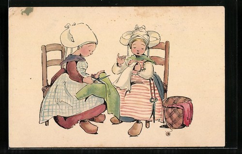 Cartolina due ragazze olandesi - cartolina,
