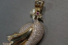 Ciondolo ciondolo pavone vera