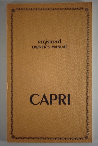Manuale uso ford capri i - d'uso,