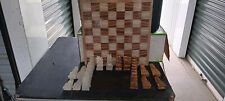 Vintage Abalaster/Onyx Stone  Checker Gaming Board  Hand Carved   Mexico 🇲🇽 