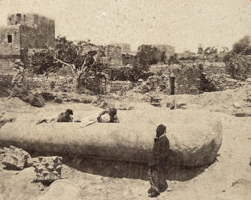 Libano ruines tyr colonna - libano,